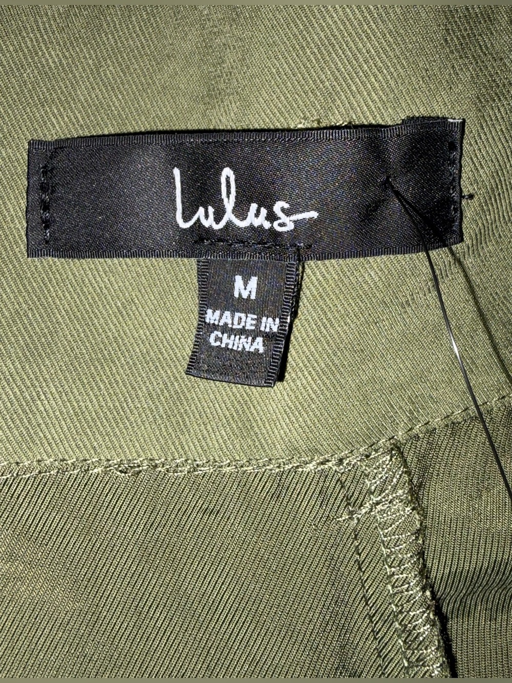 Lulu's Olive Green High-Rise Wide Leg Pants